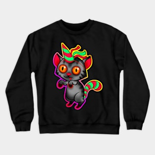 Cat unicorn with outline Crewneck Sweatshirt